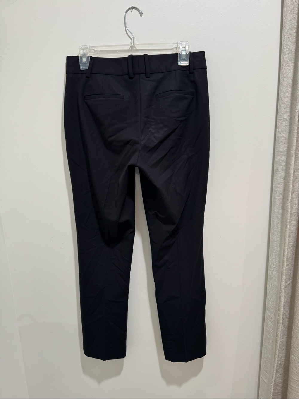 Theory Straight Tro Black Wool Blend Tailored Straight Leg Dress Pants Size 2 - Picture 5 of 11